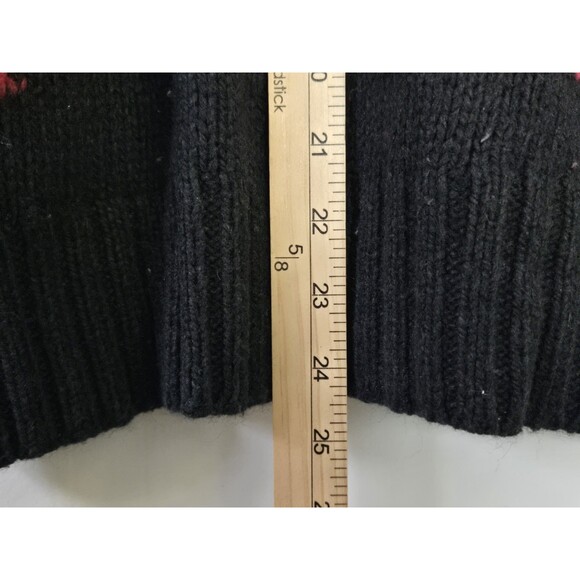 Evan Picone Cardigan Sweater Womens S Nordic Fair Isle Zip Angora Blend Holiday - Picture 6 of 7